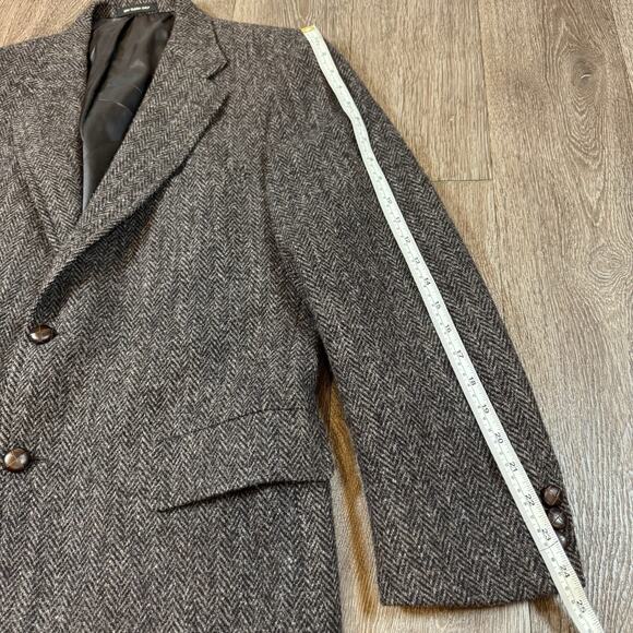 Harris Tweed Sport Coat Mens 42R Wool Harringbone Donegal - Picture 7 of 16